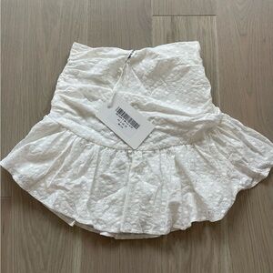 NWT Indikah Floral White Mini Skirt XS